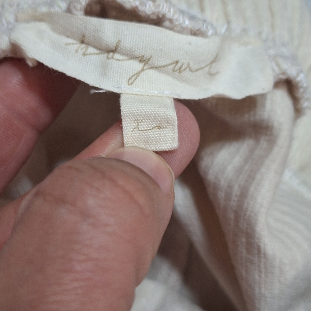 Cream Ribbed Flare Pants - Picture 2 of 6
